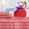 Fitvids Anti-Burst and Slip Resistant Exercise Ball Yoga Ball Fitness Ball Birthing Ball with Quick Pump, 2,000-Pound Capacity, Red, 26-inch, L view 2