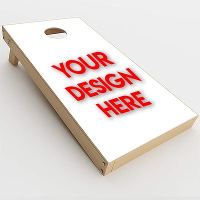 IT'S A SKIN 24x48 Inch Cornhole Board Wraps - Your Custom Design Upload - Pack of 2 Decals for Cornhole Game Boards - Bean Bag Toss Vinyl Cover Stickers - with 1 Dry Erase Marker and Scoreboard