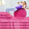 Fitvids Anti-Burst Slip Resistant Exercise Ball - 34-inch Pink  2  31-34in (78-85cm), XXL  Pink view 2