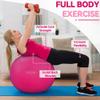 Fitvids Anti-Burst Slip Resistant Exercise Ball - 34-inch Pink  2  31-34in (78-85cm), XXL  Pink view 3
