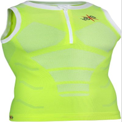 I-EXE Men's Gold Running Compression Tank Top | Sleeveless Gym & Workout Shirt | Athletic Exercise Recovery Top | Small - Medium