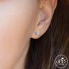 555Jewelry Womens Stainless Steel Tiny Small Simple Classy Lightweight Square Cube Shape Shiny Shimmer Glittery High Fashion Matte Cute LadiesAccessories Stud Earrings, Silver 7 MM view 4