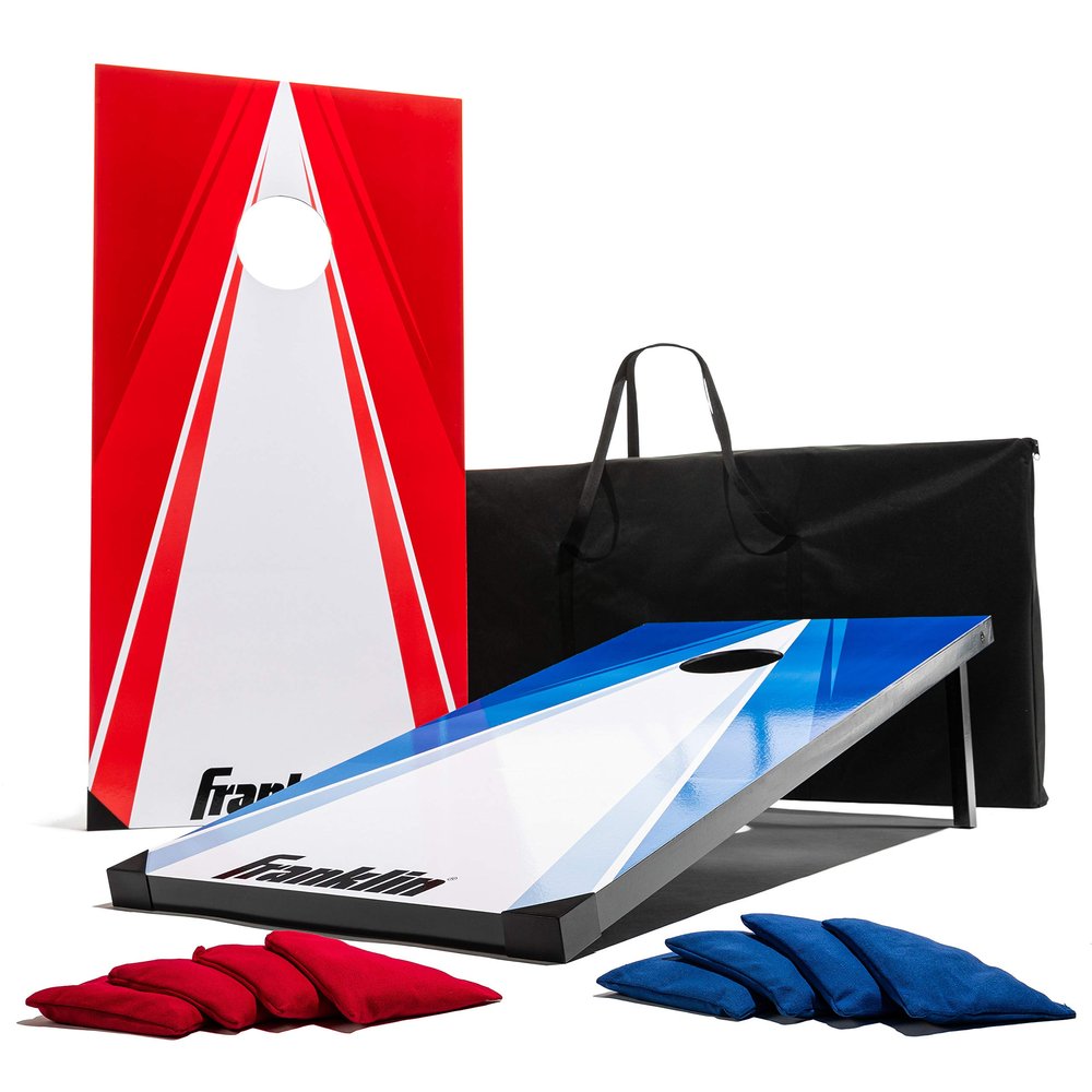 Franklin Sports Cornhole Set Includes 2 48 Inch x 24-Inch Targets, 8 Regulation Bean Bags, and Carry Bag