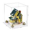 Better Display Cases Versatile Clear Acrylic Display Case - Medium Square Box with Gold Risers and Clear Base 11" x 11" x 11" (A001-GR) view 2