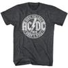 ACDC High Voltage 1975 Rock & Roll Mens Short Sleeve T Shirt Vintage Style Classic Rock Graphic Tees Black Heather view 1