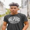ACDC High Voltage 1975 Rock & Roll Mens Short Sleeve T Shirt Vintage Style Classic Rock Graphic Tees Black Heather view 2