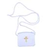 VILLAGE GIFT IMPORTERS White Genuine Leather Rosary Pouch | Small or Large Sizes | Comes with Cord for Wearing | Christian Home Goods (Small) view 1