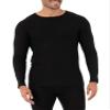 Fruit of the Loom Men's Classic Midweight Waffle Thermal Underwear Crew Top, 1 Packs, Black, Large view 3