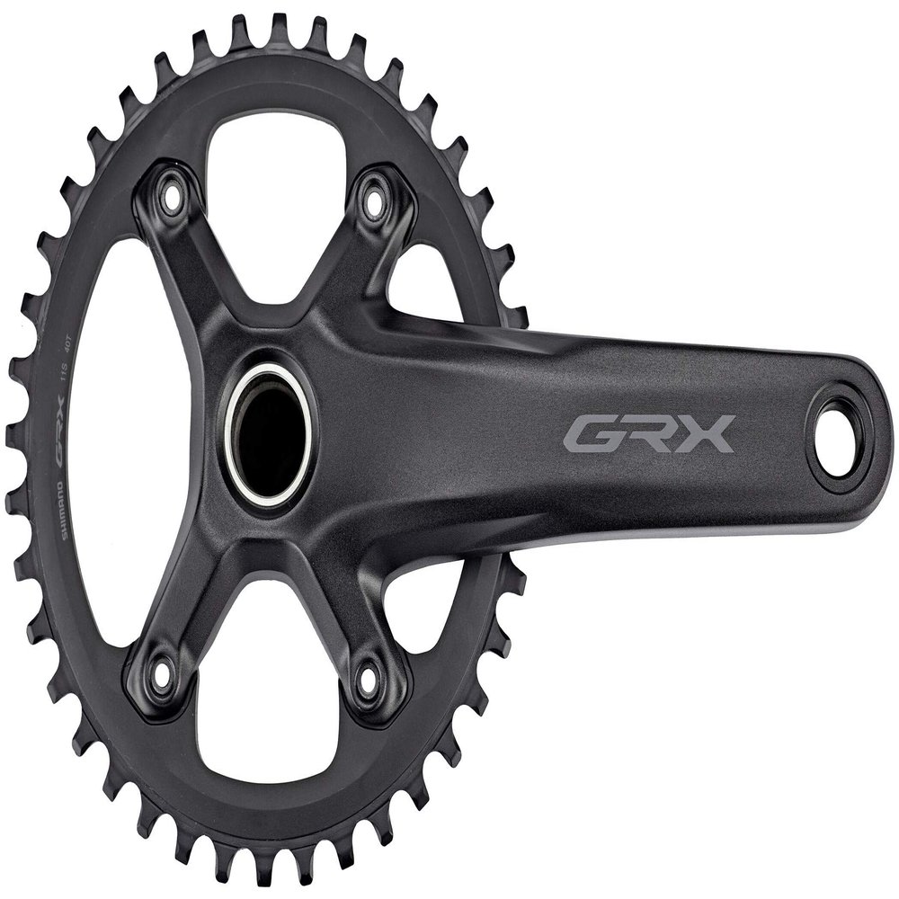Shimano GRX FC-RX600 GRX chainset 40T, Single, 11-Speed, 2 Piece Design, 170 mm, Black, EFCRX600111CXB0