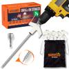 15-Pack 8" Heavy Duty Screw in Tent Stakes, Drill-In Ground Anchor Pegs, Includes Hex Head Driver & Storage Bag view 1