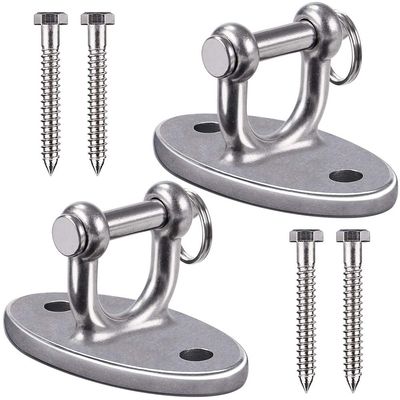 BeneLabel Wall Ceiling Mounts for Suspension Training - Heavy Duty Stainless Steel Brackets for Yoga Swing, Hammock, Resistance Band, Battle Rope - Indoor & Outdoor Use - Set of 2 with Screws