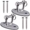 BeneLabel Wall Ceiling Mounts for Suspension Training - Heavy Duty Stainless Steel Brackets for Yoga Swing, Hammock, Resistance Band, Battle Rope - Indoor & Outdoor Use - Set of 2 with Screws view 1