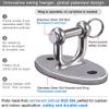 BeneLabel Wall Ceiling Mounts for Suspension Training - Heavy Duty Stainless Steel Brackets for Yoga Swing, Hammock, Resistance Band, Battle Rope - Indoor & Outdoor Use - Set of 2 with Screws view 2
