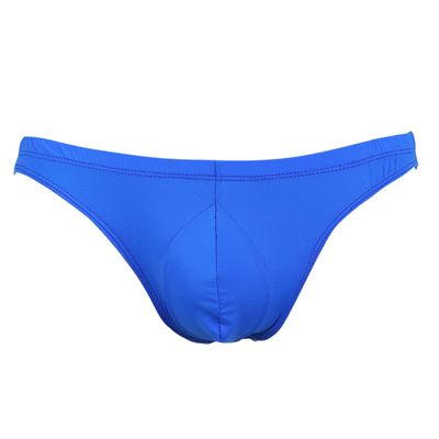 iiniim Men's Sexy Bikini Brief Silky Ruched Back Underwear Panties See Through Swim Briefs Swimwear Blue One Size