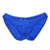 iiniim Men's Sexy Bikini Brief Silky Ruched Back Underwear Panties See Through Swim Briefs Swimwear Blue One Size view 3