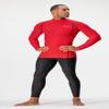 DEVOPS 3 Pack Men's Athletic Turtle Neck Long Sleeve Compression Shirts (Large, Black/Charcoal/Red) view 2