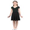 Agoky Kids Girls Long Maxi Skirt Celebration of Spirit Praise Dance Performance for Casual Party School Uniform Dance Dress Black Knee Length 12 view 3