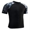 Men's Splice UV Sun Protection UPF 50+ Skins Rash Guard Short Sleeves(Bear,M) view 4