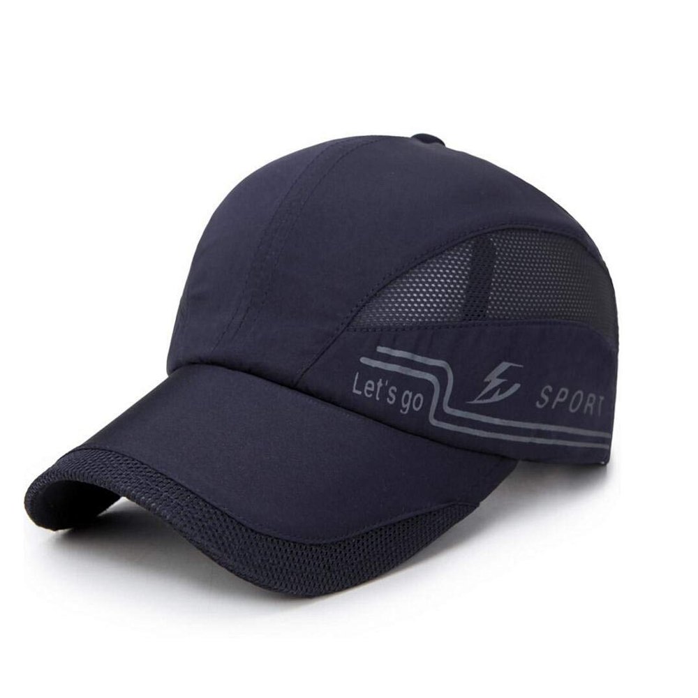 XibeiTrade Sport Unisex Quick Drying Baseball Cap Outdoor Sun Hat for Golf Fishing Cycling Hiking (Dark Blue)