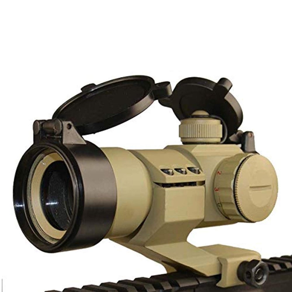 Tactical 35mm Red Blue Green Dot Sight Optic Weaver Picatinny Mount (Dark Earth)