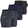 DEVOPS Men's Compression Shorts Underwear with Pocket (3 Pack) (Medium, Black/Charcoal/Navy) view 4