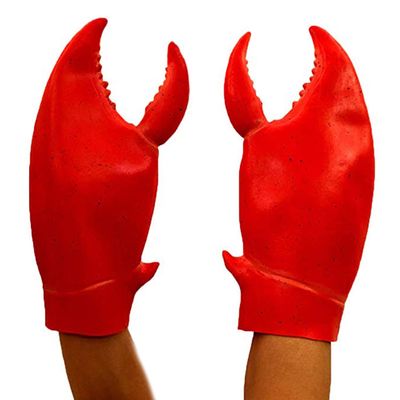 Giant Lobster Crab Claws Amor Golves Toy Costume Halloween Cosplay Props (One Size, Red)