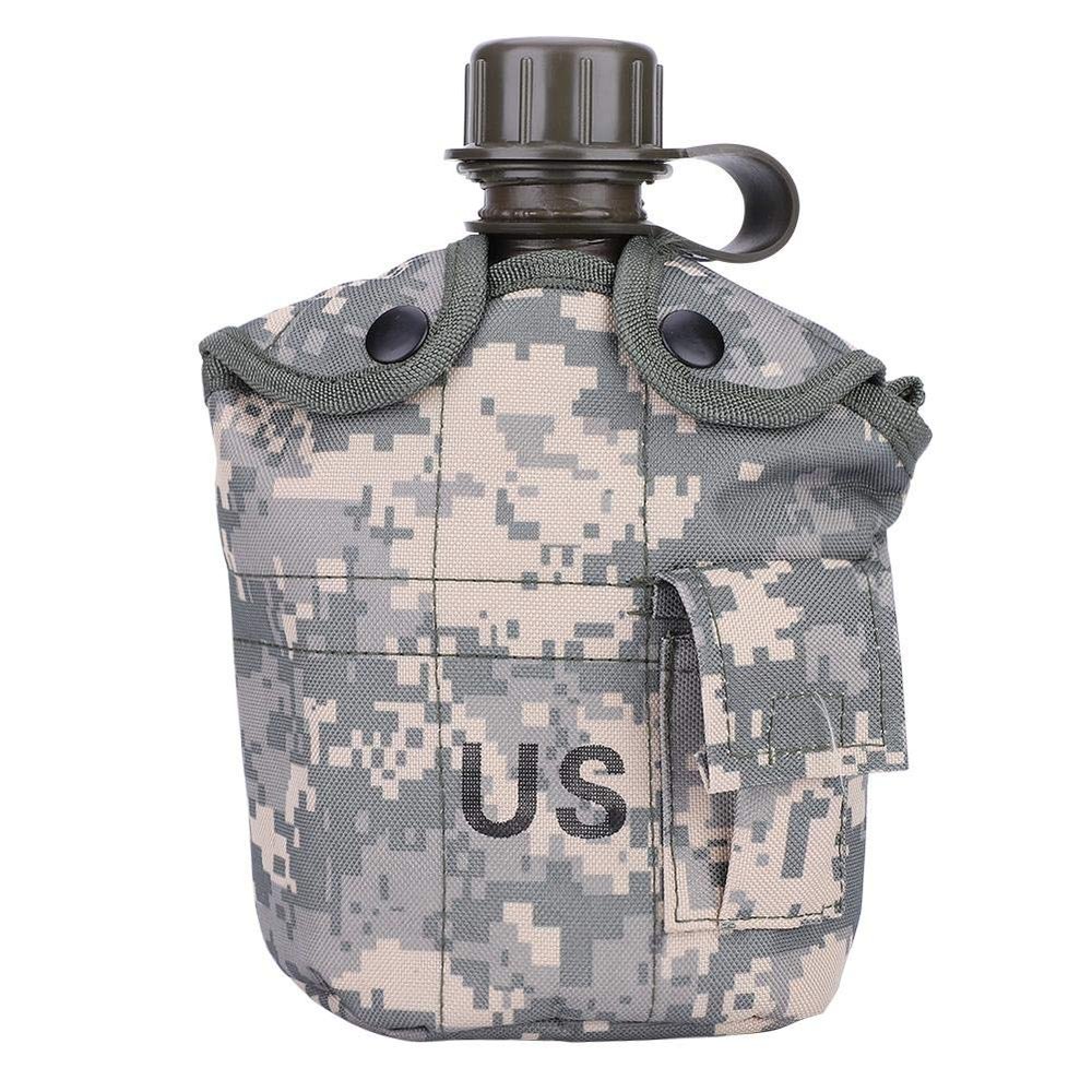 Outdoor Canteen,Aluminum Bag Water Bottle with Quart Cup for Hiking Camping