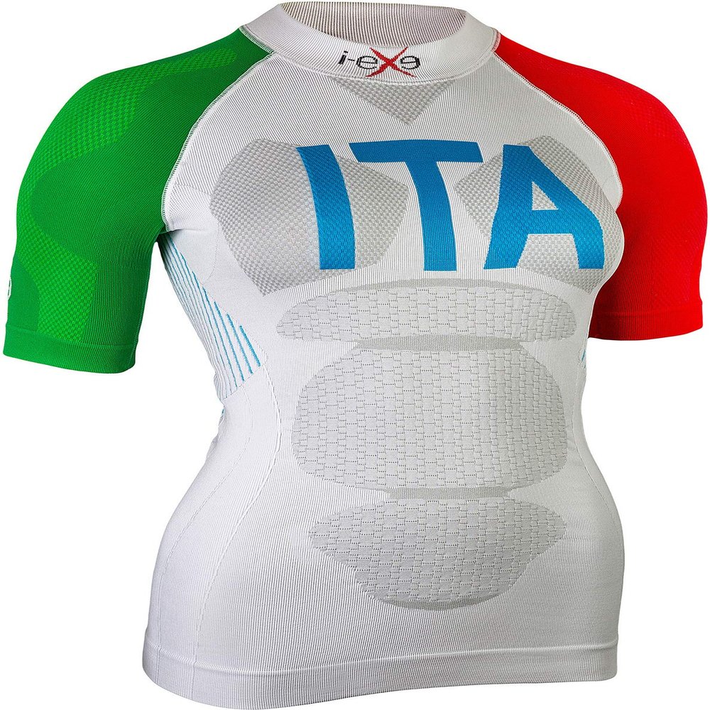 Women's Italy Short-Sleeve Compression Shirt | Workout & Gym Top | Athletic Exercise Recovery T-Shirt | Small - Medium