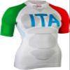 Women's Italy Short-Sleeve Compression Shirt | Workout & Gym Top | Athletic Exercise Recovery T-Shirt | Small - Medium view 1