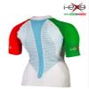 Women's Italy Short-Sleeve Compression Shirt | Workout & Gym Top | Athletic Exercise Recovery T-Shirt | Small - Medium view 2