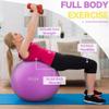 Fitvids Anti-Burst and Slip Resistant Exercise Ball Yoga Ball Fitness Ball Birthing Ball with Quick Pump, 2,000-Pound Capacity, Purple, 30-inch, XL view 3