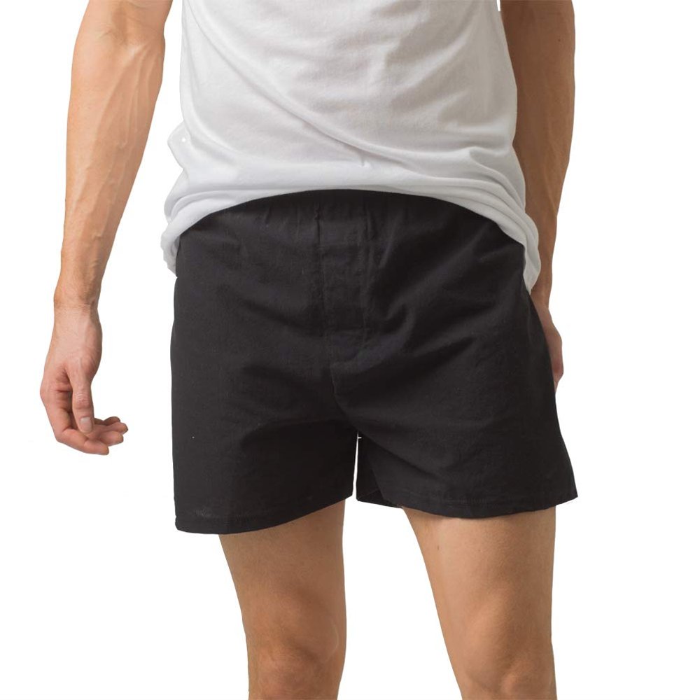 Buy Cool Shirts 100% Cotton Boxer Shorts, Black Large
