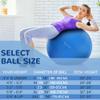 Fitvids Anti-Burst and Slip Resistant Exercise Ball Yoga Ball Fitness Ball Birthing Ball with Quick Pump, 2,000-Pound Capacity, Blue, 26-inch, L view 2