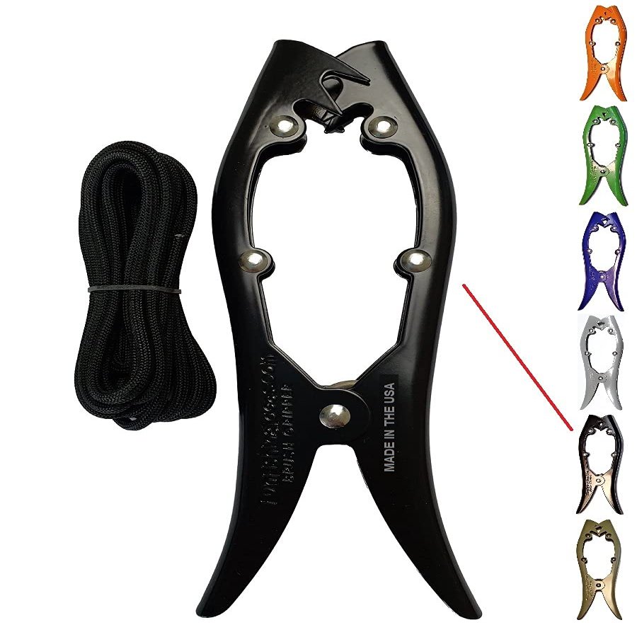 FunFishingIdeas The Original Brush Gripper Made in The USA. Securely Anchor Your Kayak, Canoe or Boats up to 22 feet in Seconds. The Harder You Pull The Tighter It Grips (Black)