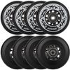 AOWISH Inline Skate Wheels 85A Outdoor Asphalt Formula Hockey Roller Blades Replacement Wheel with Bearings ABEC-9 and Floating Spacers (8-pack) (Black, 72mm) view 1