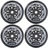 AOWISH Inline Skate Wheels 85A Outdoor Asphalt Formula Hockey Roller Blades Replacement Wheel with Bearings ABEC-9 and Floating Spacers (8-pack) (Black, 72mm) view 3