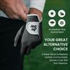 Amy Sport Mens Golf Gloves Pair Both Hands Left and Right Rain Grip Weathersof No Sweat All Weather Grips Soft Comfortable Breathable (Dark Gray, X/Large) view 4
