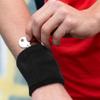 Alomejor Wrist Wallet Zipper Wristband Sweat Band Sports Wrist Wallet Key Money Card Pocket Storage Bag for Running Cycling and Other Sports(Black) view 3