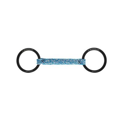Acavallo Jumpe Alupro Loose Ring Bit AC790 - 12.5cm=4.92 inch Black with Blue Mouthpiece