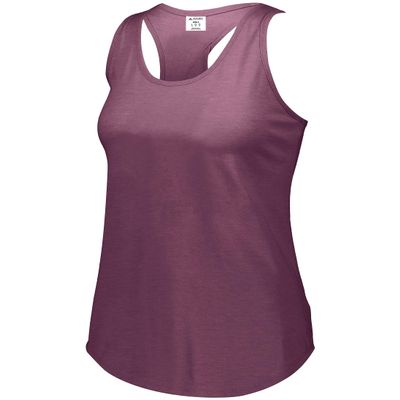 Augusta Sportswear Girls Lux Tri-Blend Tank, Maroon Heather, S