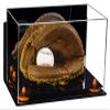 Better Display Cases Acrylic Baseball Catchers Glove Display Case with Mirror, Wall Mount and Orange Risers (A011/V16) view 1