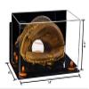 Better Display Cases Acrylic Baseball Catchers Glove Display Case with Mirror, Wall Mount and Orange Risers (A011/V16) view 2