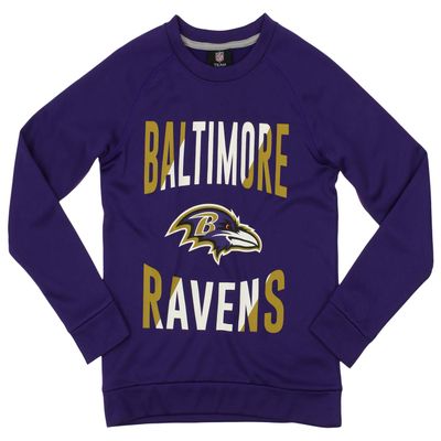 Outerstuff NFL RAVENS Boys 8-20 PERFORMANCE FLEECE CREW NECK LS TOP 20-XL