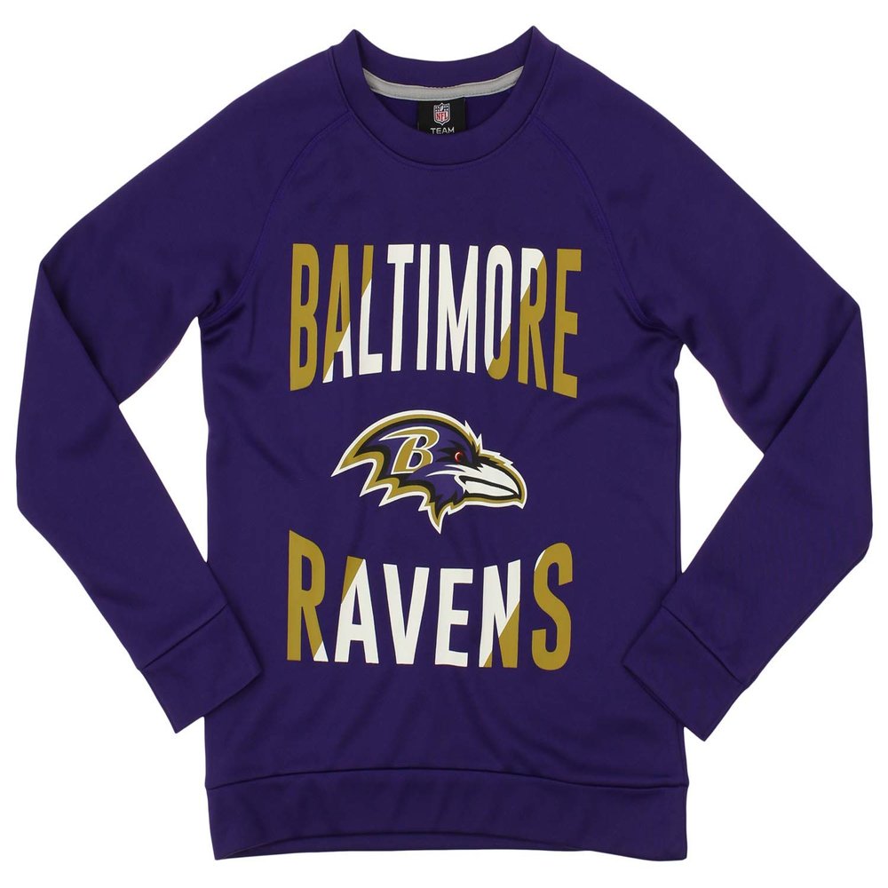 Outerstuff NFL RAVENS Boys 8-20 PERFORMANCE FLEECE CREW NECK LS TOP 20-XL