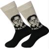Balanced Co. Dwight Schrute Dress Socks Rainn Wilson Funny Socks Crazy Socks Casual Cotton Crew Socks (False Black/Gray) view 1