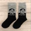 Balanced Co. Dwight Schrute Dress Socks Rainn Wilson Funny Socks Crazy Socks Casual Cotton Crew Socks (False Black/Gray) view 2