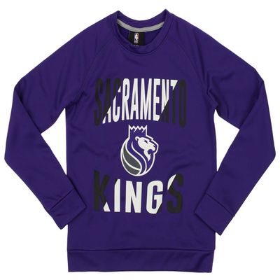 Outerstuff NBA KINGS Boys 4-7 PERFORMANCE FLEECE CREW NECK LS TOP 4-S