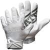 Battle Sports Triple Threat Wide Receiver Football Gloves, Ultra Stick Adult & Youth Gloves - Youth Small, White view 1