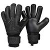 Renegade GK Fury Nightfall Goalie Gloves with Pro-Tek Finger Savers | 4mm Giga Grip & 4mm Duratek | Black Soccer Goalkeeper Gloves (Size 8, Youth-Adult, Roll Cut, Level 4) view 1