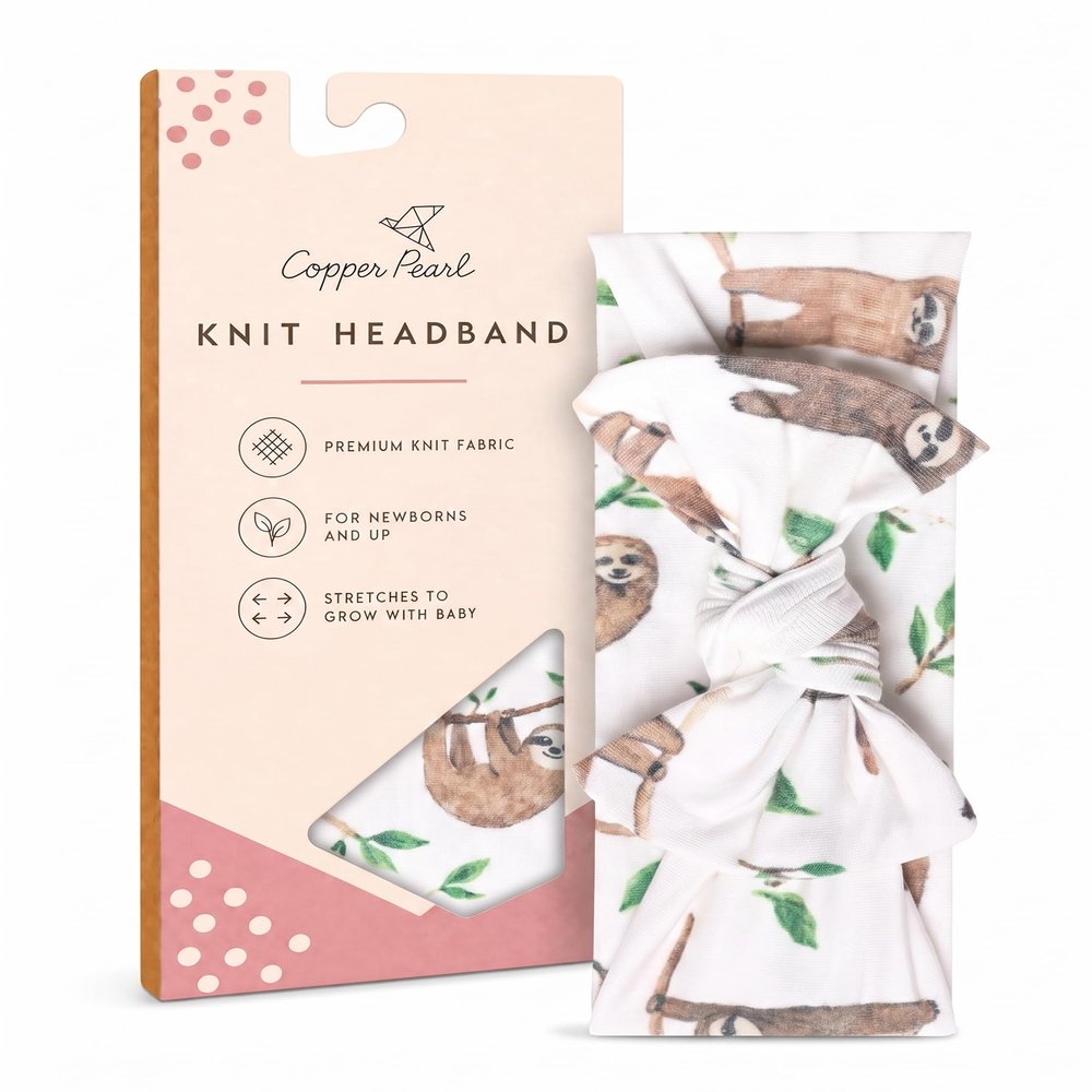 Copper Pearl Baby Bows: Soft and Stretchy Headbands for Baby Girls, Newborn and Toddler Hair Bows and Accessories, Stylish Bow Headband, Noah